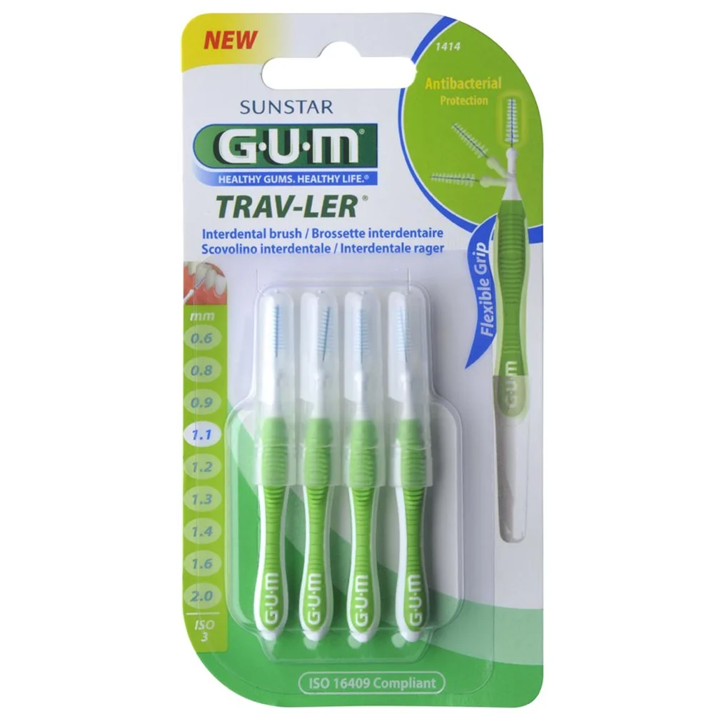GUM Brossette Trav-ler Extra-Fine 1,1 mm par 4 unités
