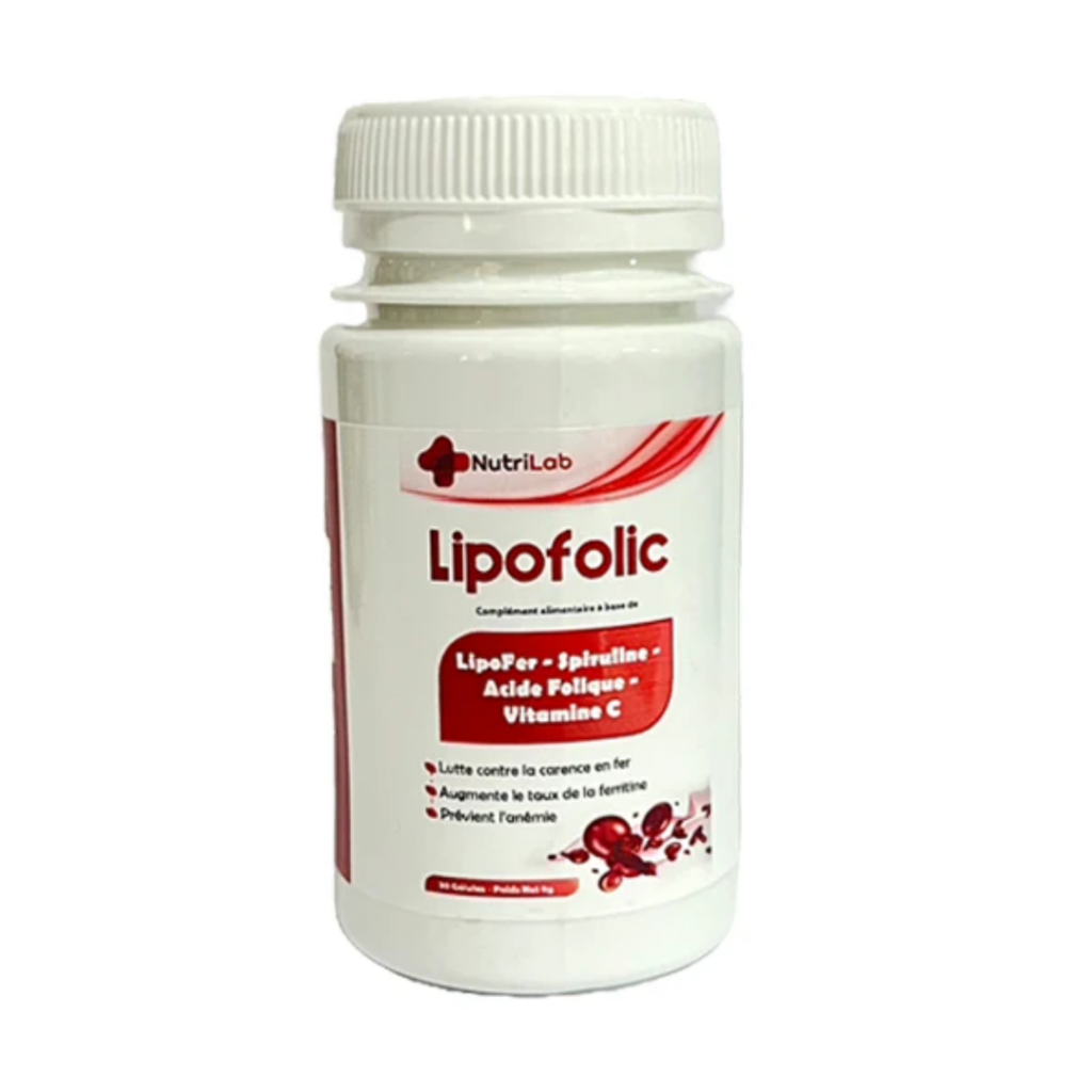 Nutrilab Lipofolic (fer) 30 Gélules
