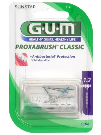 GUM Recharge Brossettes Extra-Fines par 8 unités 1,2 mm