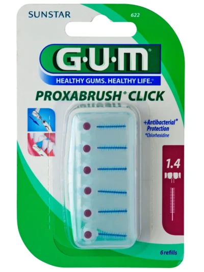 GUM Recharge Brossettes Fines par 6 unités à 1,4 mm