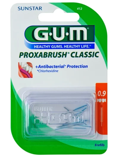 GUM Recharge Brossettes Extra-Fines par 8 unités 0,9 mm