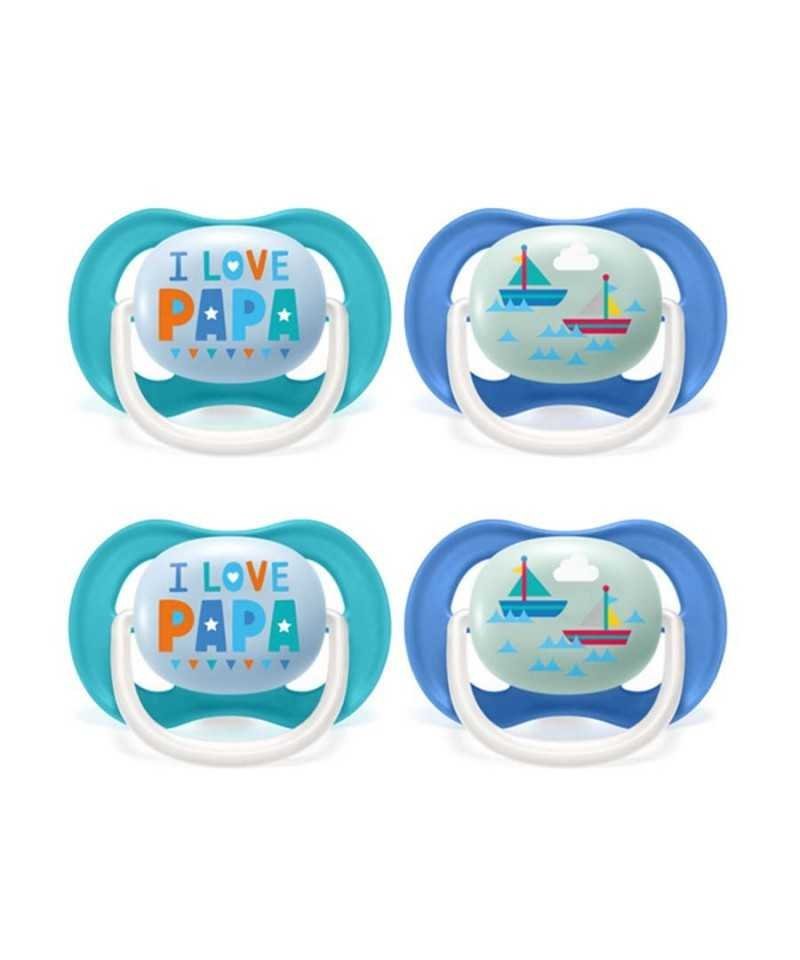 AVENT SUCETTE ORTHO 6-18M BOY PAP/BOAT