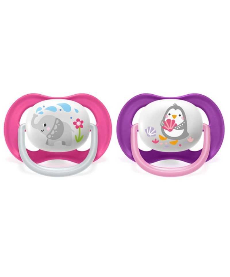 AVENT SUCETTE ORTHO 6-18M GRL ELEP/PENG – Image 2