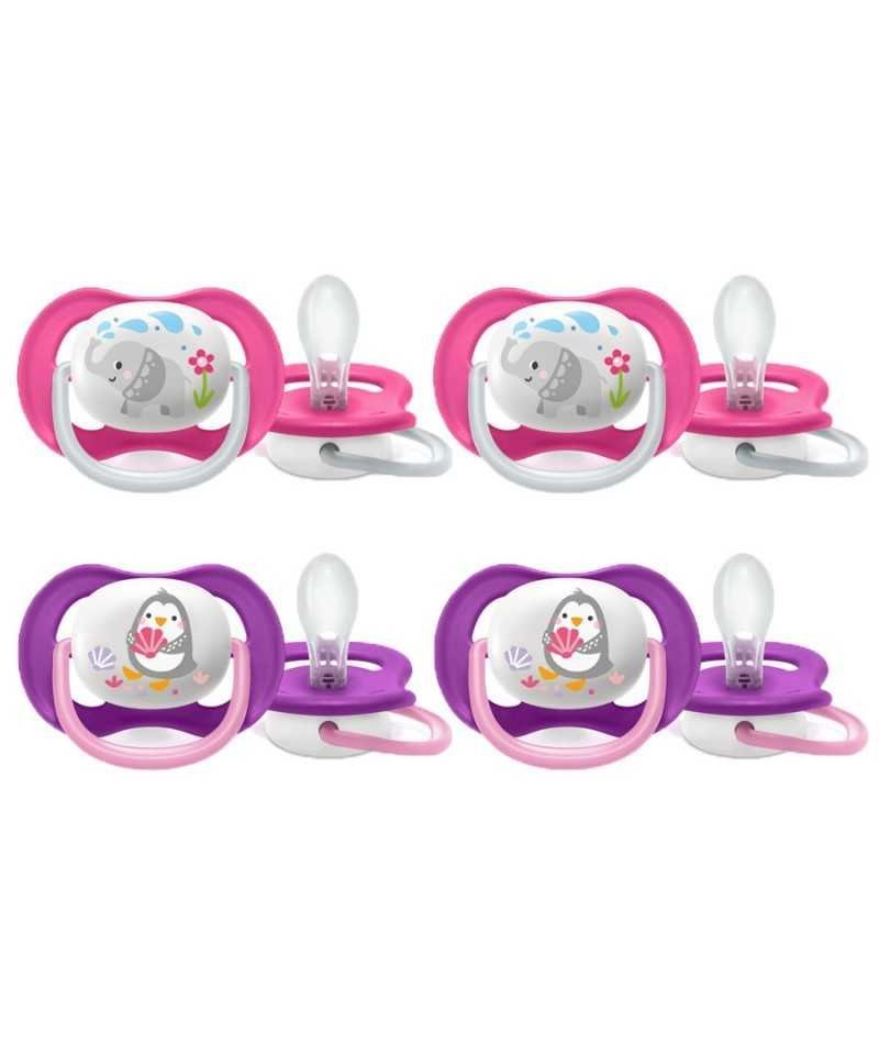 AVENT SUCETTE ORTHO 6-18M GRL ELEP/PENG