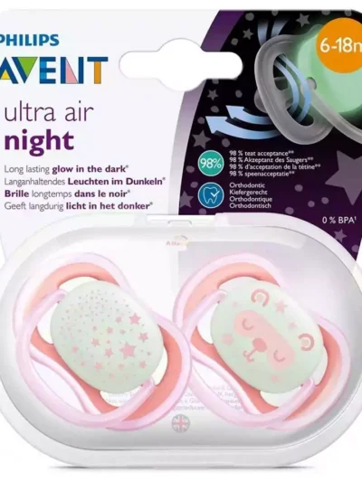 Avent sucettes ultra air night 6 18 m