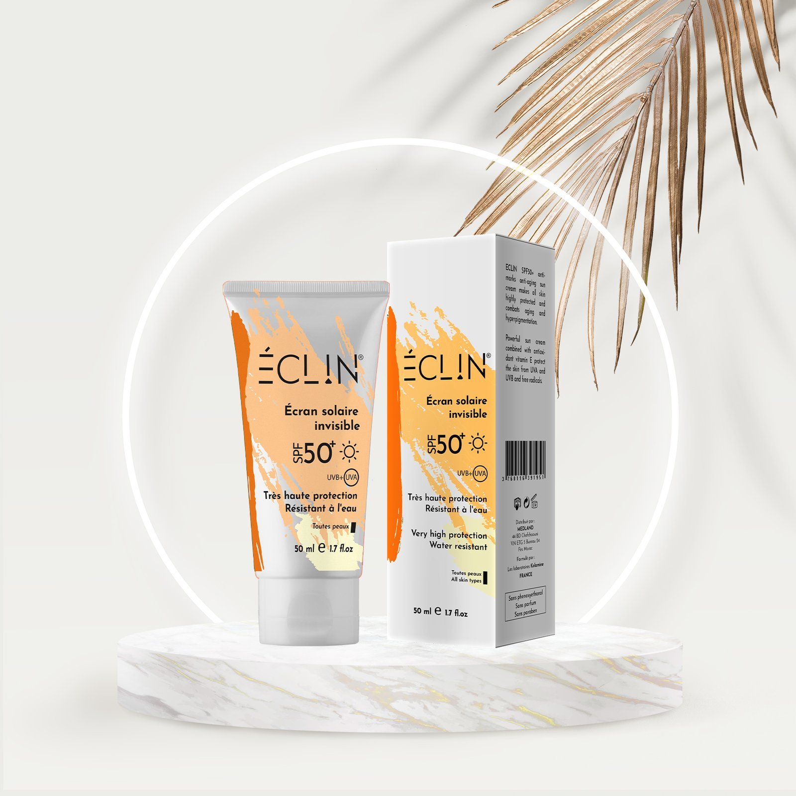 Eclin crème solaire invisible SPF50+