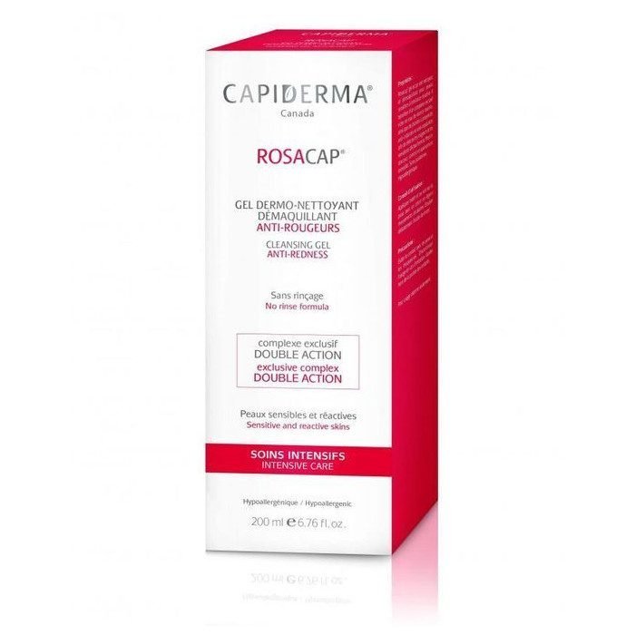 CAPIDERMA ROSACAP GEL ANTI-ROUGEURS DERMO-NETTOYANT 200ML – Image 2