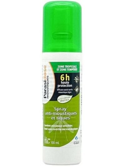 Parasidose Moustiques spray répulsif ACTIF D'ORIGINE VEGETALE 100ml