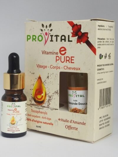 Pro-vital Pack Vitamine E Pure + Amande Douce 30ml GRATUITE