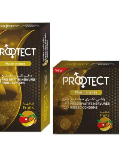 PROTECT Préservatif Nervurés plaisir intense Bt DE 3